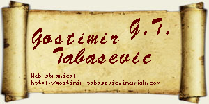 Gostimir Tabašević vizit kartica